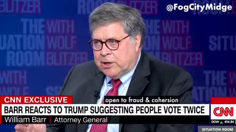 AG Barr slams mail in votes