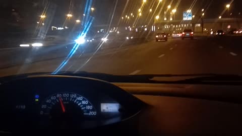 Dubai night driving scene...