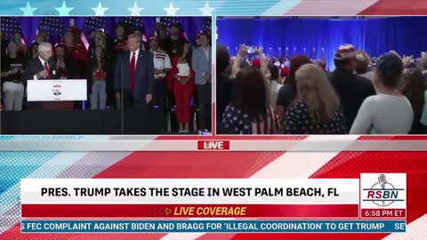 Club 47 crowd sings HAPPY BIRTHDAY to President Trump in West Palm Beach, FL