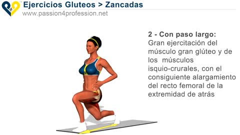 Zancadas, ejercicio para piernas y glúteos