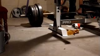 415 x 5 reps banded beltless double overhand deadlift