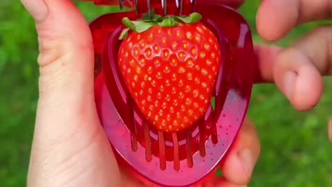 Will the strawberry slicer survive 💀😳