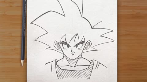 How to Draw Goku Step by Step with Pencil - Dragon Ball Tutorial ✅ For Beginners