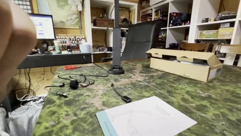 Desk camera with light and microphone for documents or figurine painting 4K - unboxing