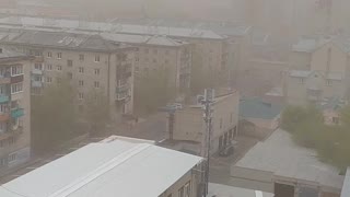 Raging Wind Rips Roof From Building