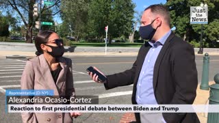 AOC gives her take on last night's debate between Trump and Biden