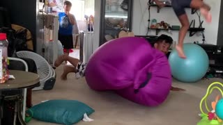 Inflatable Chair Becomes Catapult