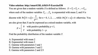 Exam P exercise for March 16, 2021