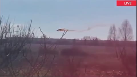 Russian Mi-24 helicopter got shot down in Ukraine