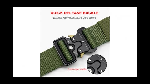 DOOPAI Tactical Belt,Military Style Quick Release Metal Buckle Belt,1.5" Heavy-