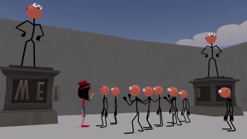 10 Little Stick Men at the Museum