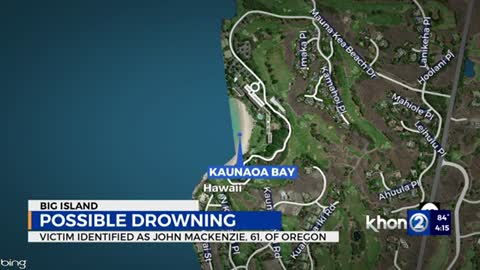 Oregon visitor drowns in waters off Kaunaoa Bay