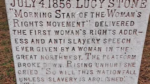 Lucy Stone, a true voice of equal rights, for both women and Blacks.