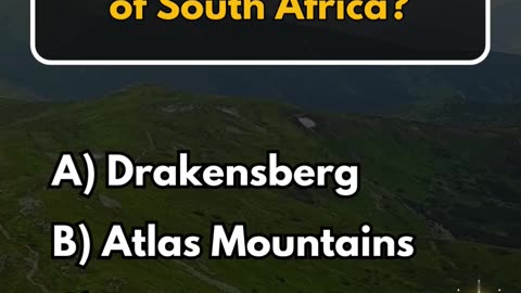 What mountain range runs along the coast of South Africa?