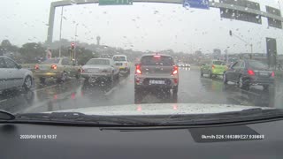 Man Hits Car Window During Traffic Stop
