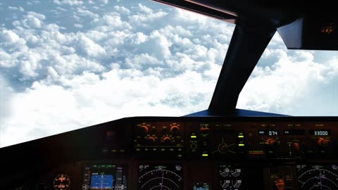 Jet Cockpit with Clouds 2