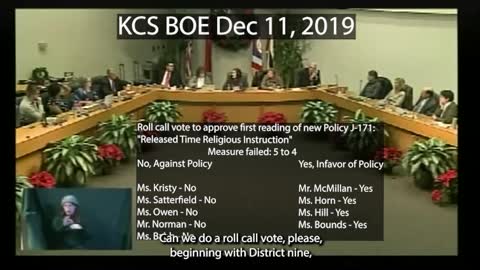 Kristi Kristy Votes Against Religious Clubs Dec 2019