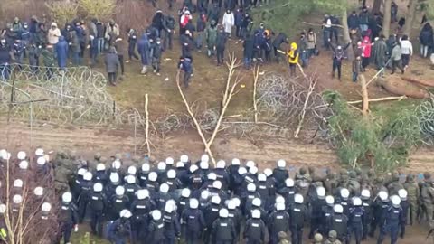 The Polish forces defending the Polish and EU border are being physically attacked