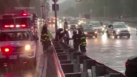 Thunderstorms with heavy rain cause flooding across New York City