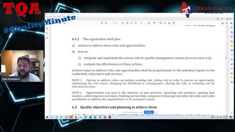 #QualityMinute: To Log Risks or Not to Log Risks...