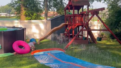 Dad's Slip-and-Slide Fail