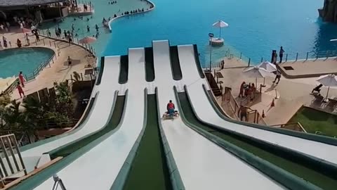 Superman Takes Flight at the Water Park! 😎💦 #Superman #WaterParkAdventures #FlyingStunts