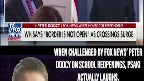 'IT'S NOT FUNNY': FOX'S PETER DOOCY SLAMS PSAKI FOR LAUGHING AT SCHOOL REOPENING QT