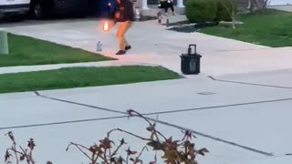 Man Puts on a Fiery Show for Quarantined Neighbors