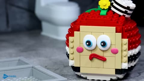 Mukbang LEGO PURPLE FOOD Desserts Challenge | Eating Sounds ASMR Stop Motion Cooking