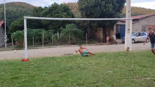 Horse Plays Soccer with Kids