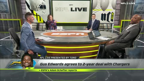 RB Gus Edwards to the LA Chargers
