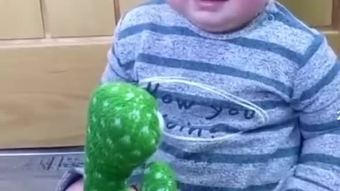4 March 2023 |Cute Babies Playing with Dancing Cactus (Hilarious) Cute Baby Funny Videos