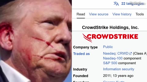 Why Does The “Blood” On Trump's Face Look Just Like The CrowdStrike Logo?!