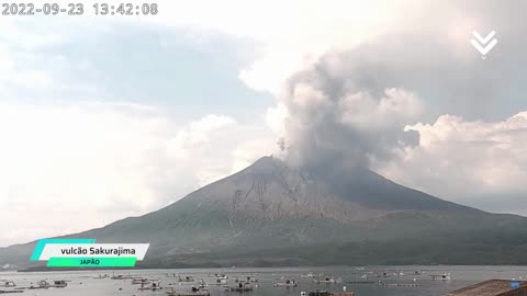 Erupção Completa do vulcão Sakurajima