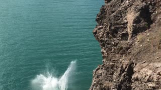 Full Send Cliff Dive Leads to Back Flop