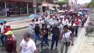 marcha de docentes en Cartagena