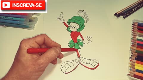 Painting Marvin the Martian from Drawing looney tunes