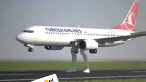 Dancing aeroplane part 2 __ aeroplane lands on legs __ very funny video