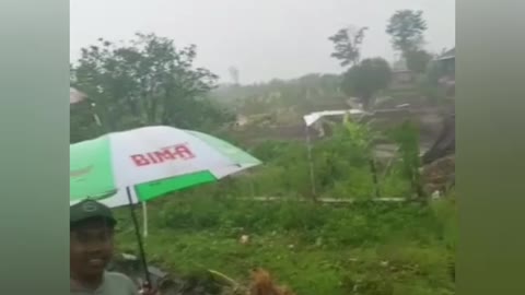 Flash Flood in Batu City, Malang, East Java, Indonesia
