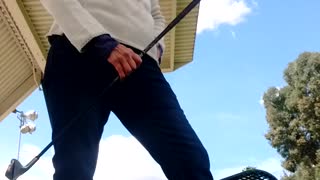 Chilly Golf days Perfect Golf swing with Top Flite Clubs