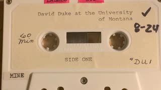 Dr David Duke "Speech at the University of Montana" (audio 3 of 4)