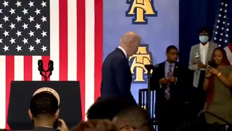 Watch: Biden Ends His Speech Then Shakes Hands with 'Thin Air'