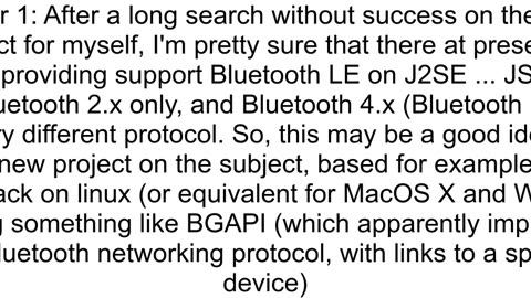 Java library for Bluetooth LE 40 for MsWindows andor Mac OSX