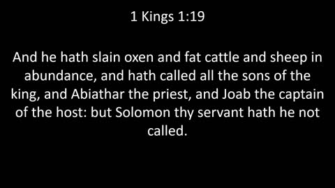 KJV Bible 1st Kings Chapter 1