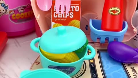 Satisfying with Unboxing & Review Miniature Kitchen Set Toys Cooking Video _ ASMR Videos (4)