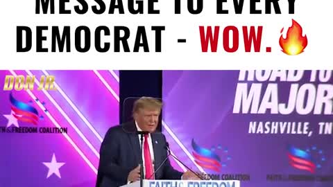 Trump Just Sent a Message That Put Every Democrat Politican ON NOTICE - Watch.