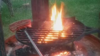 Sausage roasting