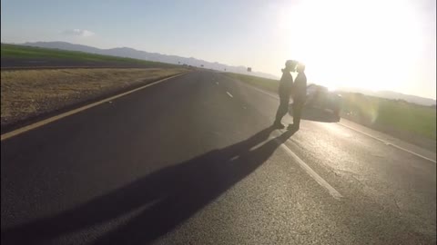 Motorcyclist Gets Run Off The Road By Angry Driver