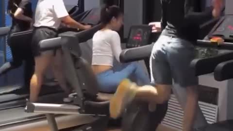 Funny Unknown Tranny on The treadmill