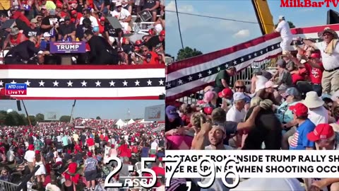 MUST SEE! split-screen video of the moments leading up to assassination attempt on Trump